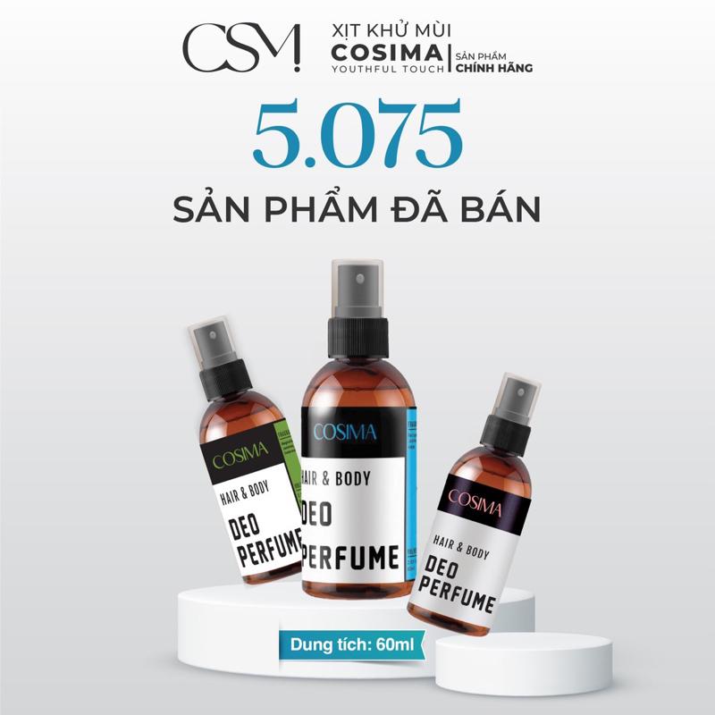 COSIMA 3 Chai Xịt khử mùi hôi nách & Chân Cơ Bản Xanh Dương Màu Hồng Xanh Lá 60ml mùi nam nữ