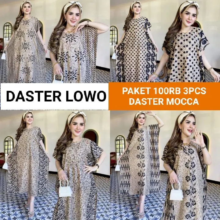 PAKET 3PCS 100RB DASTER LOWO JUMBO MOCCA RESLETING DEPAN RAYON SUPER Busui Bumil 0