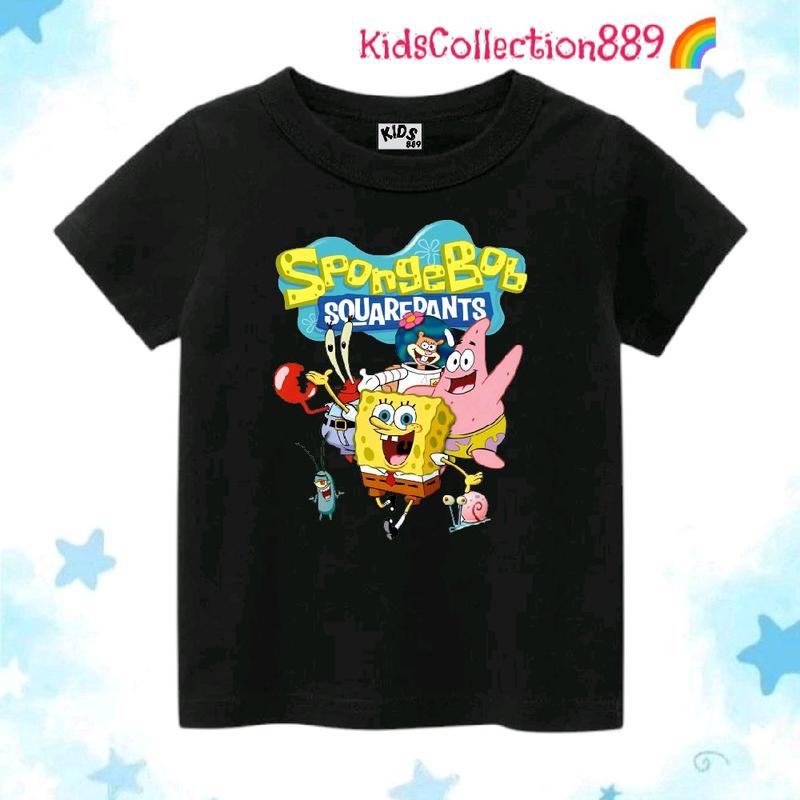 Kidscollection889 || T-shirt || Baju Kaos anak cewek cowok gambar Spongebob -02 6