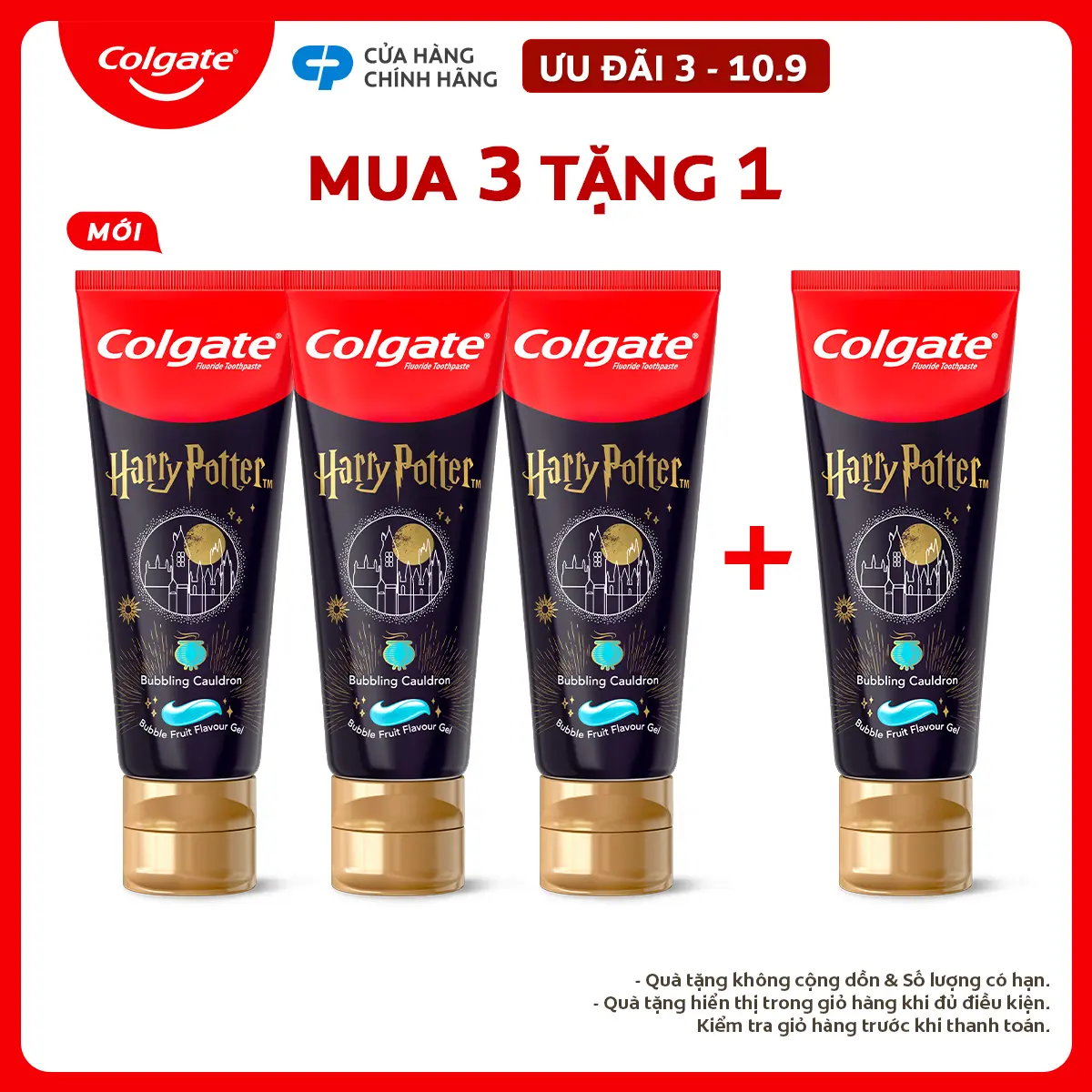 [Ưu đãi 3-7.9] Kem đánh răng Colgate Harry Potter dành cho bé hương trái cây, ngừa sâu răng