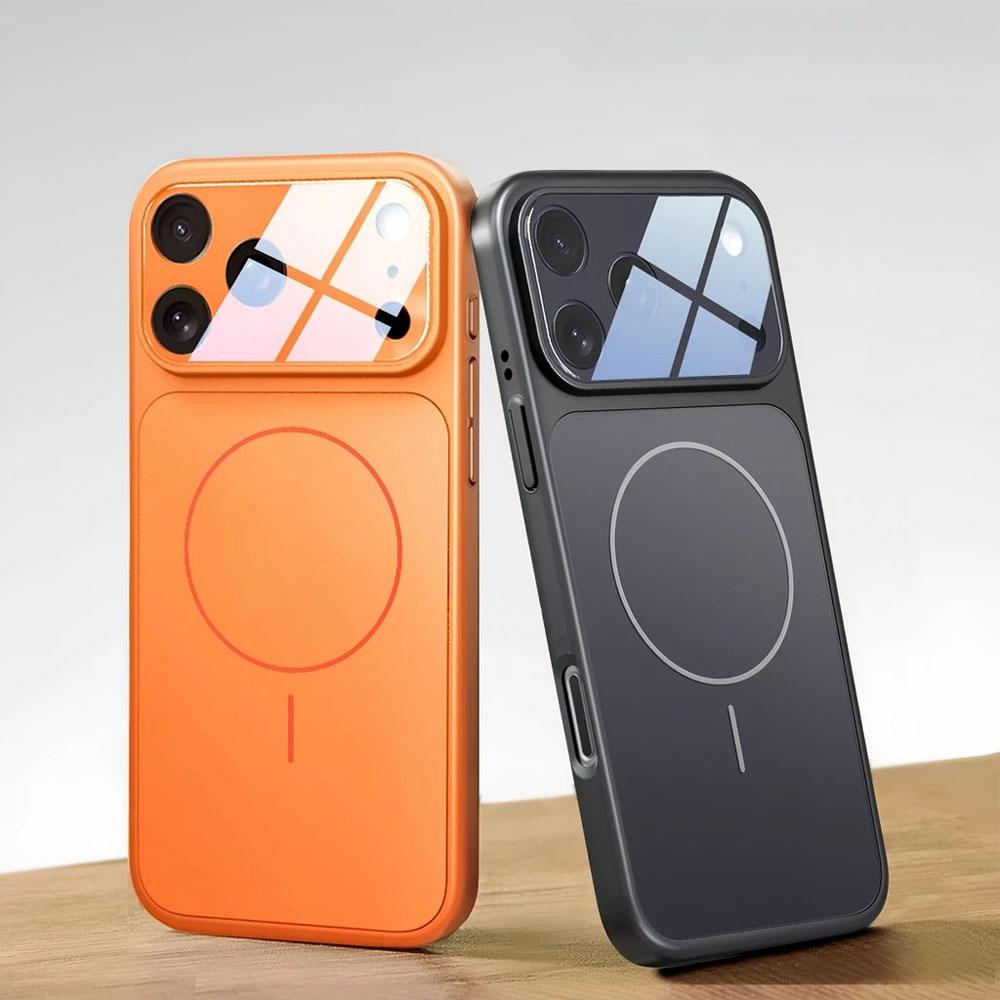 [Case Berubah Menjadi 17 ProMax]  MagGlass Magnetic Case Untuk Iphone Case Compatible Iphone 11 12 13 14 15 16 17 Pro Plus Max [Hanya Case Pelindung Belakang Handphone]