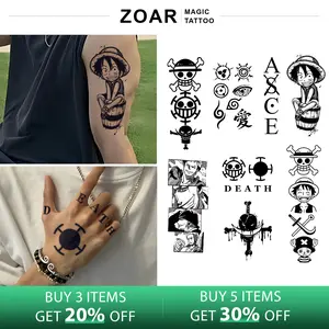 ZOAR-Y39 Stiker Tato Temporary Semi Permanen  【Grup Anime】Tahan lama Tattoo menempel dekorasi seni untuk pria dan wanita