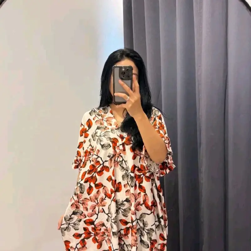 Terlaris | Daster Paula Bahan Rayon Santung Busui Frenly 0