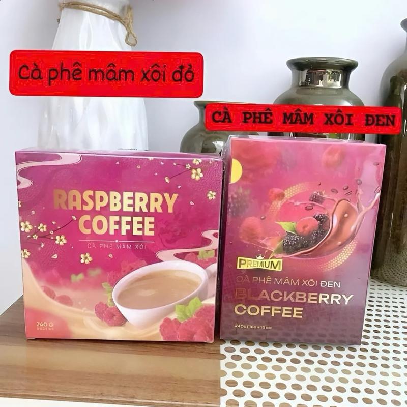 Cà phê mâm xôi hộp 15 gói x16g Raspberry Coffee mẫu mới