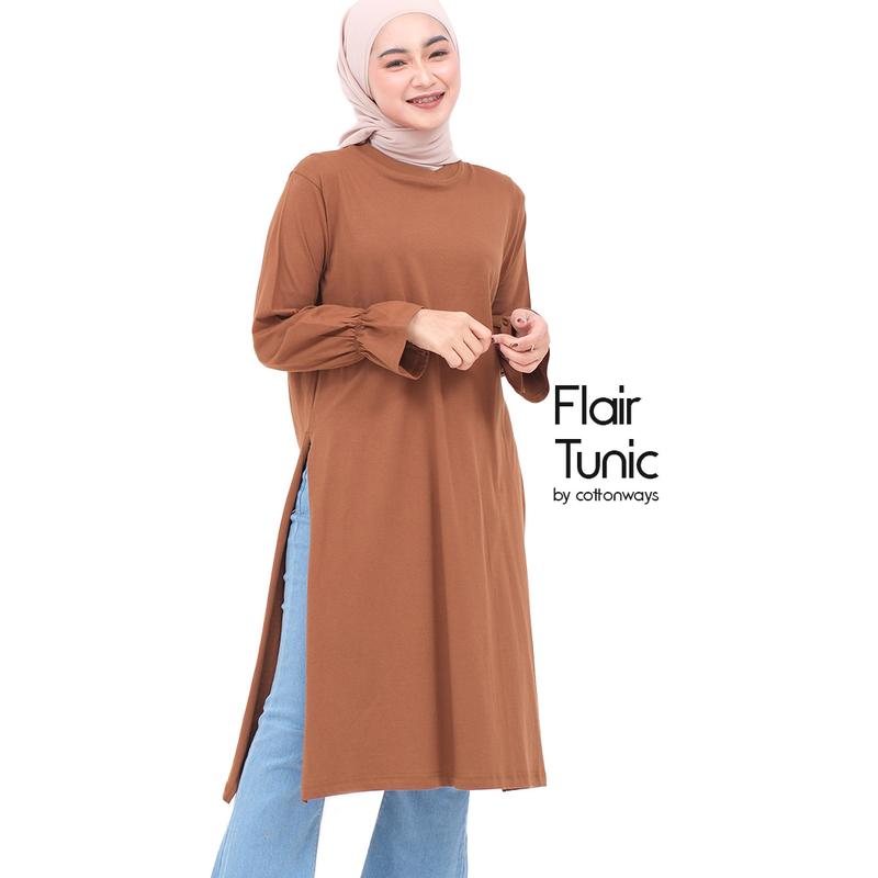 COTTONWAYS | Flair Tunic Ruffle Bahan Cotton Combed 24S - Shop | Tokopedia