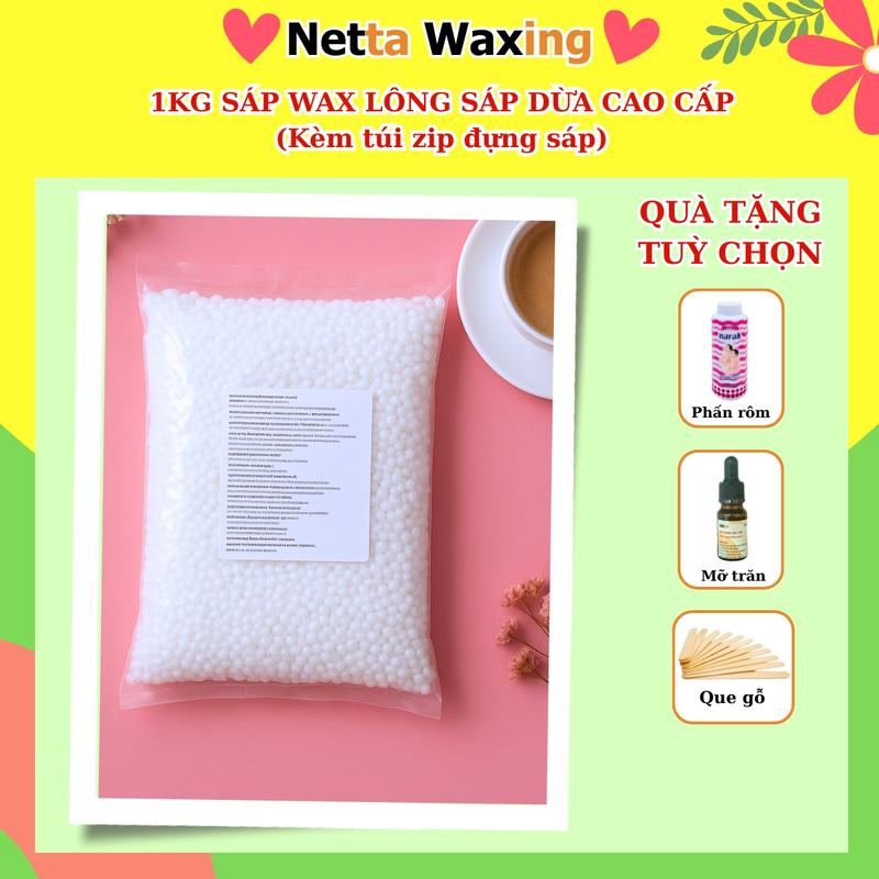   FS TRỢ GIÁ  1KG Sáp wax lông SÁP DỪA White Wax Macaron Wax loại I -Wax sạch lông tơ lông cứng  wax nách wax tay chân râu ria mép wax toàn thân body  sáp Waxing tại nhà hoặc spa Cạo Râu 
