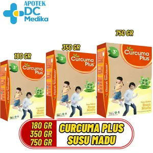 Curcuma plus susu honey 180g, 350g, 750g, susu madu, semua ukuran,  susu temulawak, curcuma plus milk, honey milk curcuma