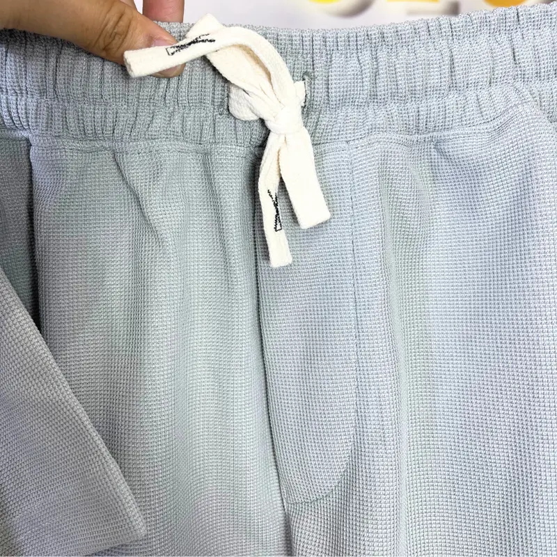 Đồ bộ nam ngắn chất Thun tổ ong thoáng mát không nhăn không xù, tạo phong cách trẻ trung năng động, mặc đi chơi hay ở nhà đều phù hợp Menswear Quần Áo Màu Đen Nhung Nhung đơn giản set  nam dep 8