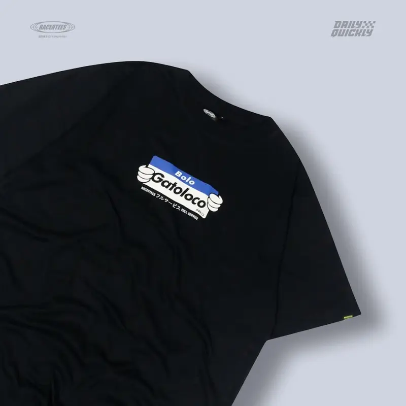 Kaos GATOLOCO edisi H.KOTEK x RACERTEES warna Hitam 1