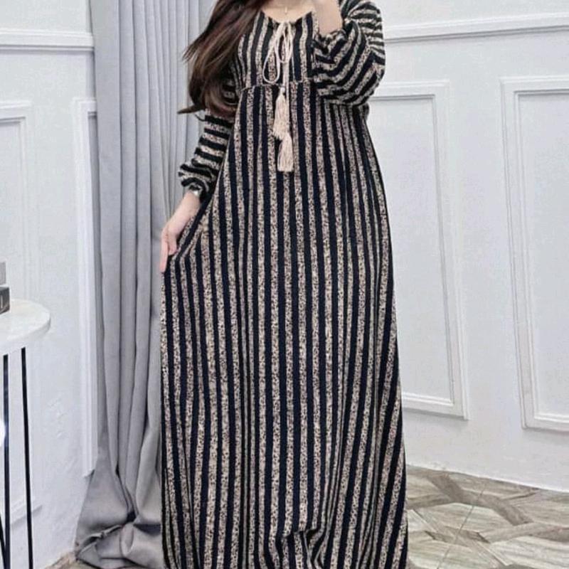 Gamis tasel gamis kekinian gamis terbaru gamis balon Muslim Dewasa Dress 6