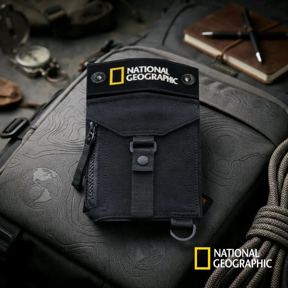 aksesoris pocket kantong costum natgeo hd,zipper