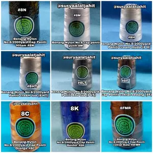 Benang nylon cap Peniti No.8 (@±2000y)=rp.68.500/Rol