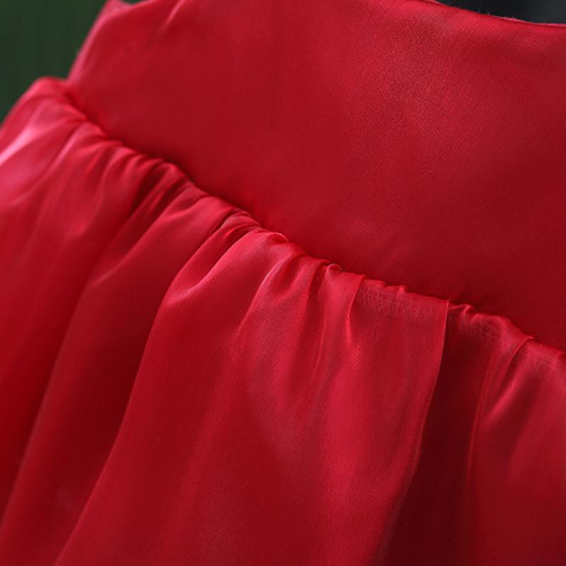 Product Introduction of Solid Color Baby Girls Summer Smooth Cool Children Clothes Sweet Korean Style Kids Bowknot Party Evening Dresses 0 To 3 Years 18