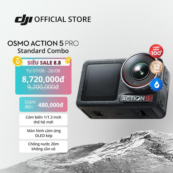 DJI Osmo Action 5 Pro Camera hành động, máy quay hành trình 4K 120fps, chế độ màu HLG, quay đêm rõ nét (DJI OA 5 Pro)