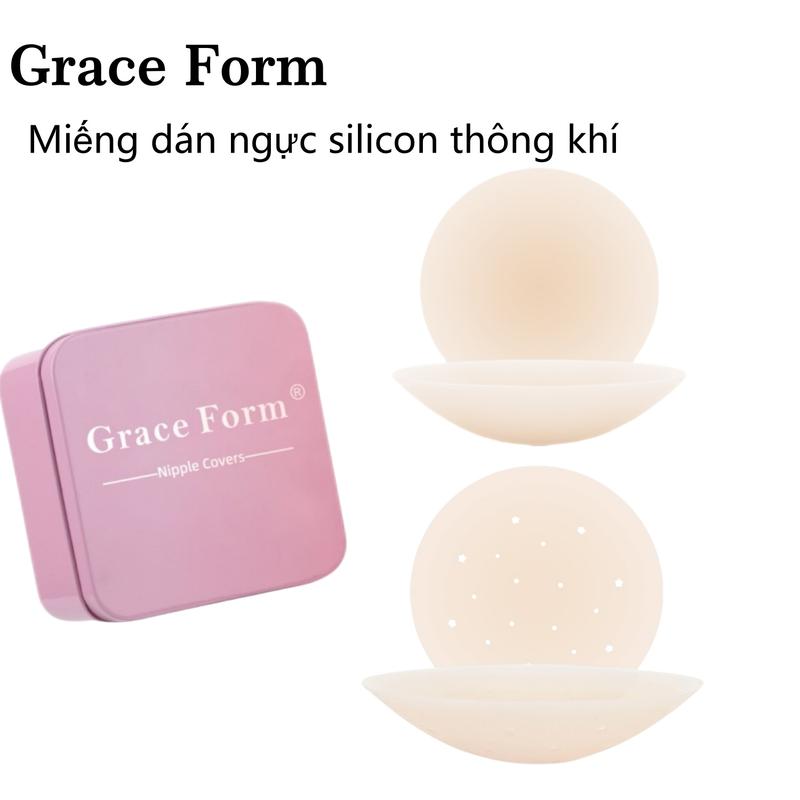 Grace Form Mua 3 täng 3- Miéng Dán NgucSilicone Cao Cap Sièu Móng Sǔ Dung Nhièu LanBra Cao Su