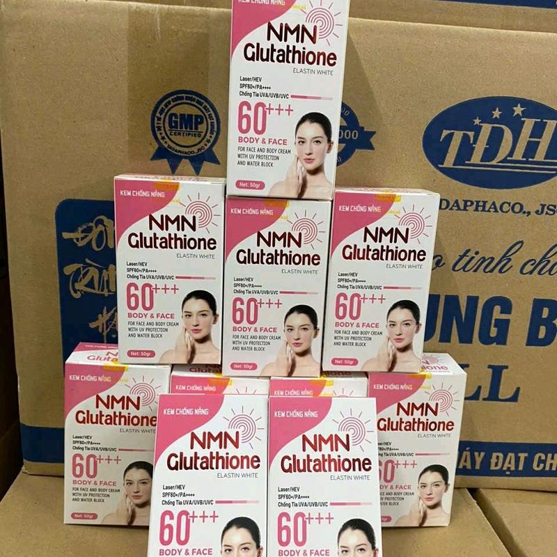  Kem chống nắng nmn glutathione nâng tone dưỡng da 