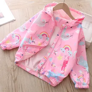 NISAGIRL-Jaket Anak Perempuan Parasut Model Terbaru/ Jaket Anak Resleting dan Tudung Kepala 2 3 4 5 6 7 8 9  tahun Jaket Parasut Anak Perempuan
