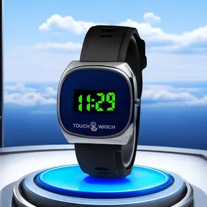 Jam Tangan Pria Wanita LED Digital Model Oval Korea Dengan Desain Silikon Rubber yang Populer Watches