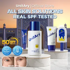 【Rekomendasi Artis】UnitAry Untuk Kulit Kombinasi,Berminyak,Kering,Sensitif SPF50+ PA++++|Wajah Non-Comedogenic,Hypoallergenic,Kontrol Minyak,Waterproof【Hassle-free Formula Refreshing & Breathable Physical UV Shield】 Facial Perawatan Sunblock Lotion