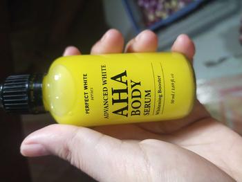 Product Review of [10X AHA] PERFECT WHITE Advanced AHA Body Serum 50ml Whitening Booster with 10X AHA Niacinamide, Alpha Arbutin, Glutathione, Vitamin C | Booster Lotion Acid Perawatan Pencerah Mencerahkan Memutihkan Tubuh Kusam Belang Noda Hitam Glycolic Acid from k**1 0