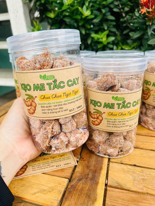 Kẹo Me Tắc Cay Chua Ngọt Cay Ăn Cực Cuốn Hũ 500g Vị Me Tự Nhiên Hương Vị Đậm Đà Kích Thích Vị Giác