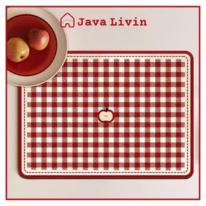 JAVALIVIN Drying Placemat Diatomite /Alas Tatakan Piring Gelas Serap Air Anti Slip 40 X 50