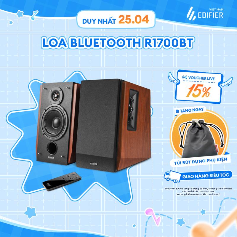 Loa Bluetooth Edifier R1700BT | Hỗ trợ cổng cắm RCA | Vỏ gỗ chống dội âm | Hàng chính hãng Bảo hành 15 tháng Củ Loa Nghe Nhạc