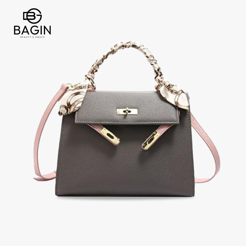 Túi Xách Nữ HM Tặng Kèm Khăn Lụa Da PU Mịn Lì Hàng Quảng Châu Cao Cấp [gy-976]