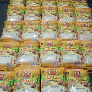 100 Pcs Plastik Kemasan Gula Pasir 1 kg Si Manis / Kristal Putih berlogo promo Sablon Tebal Sjp