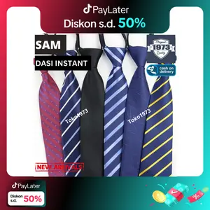 SAM - DASI INSTANT dasi siap pakai dasi resleting dasi formal dasi kantor slim tie formal tie office wedding tie