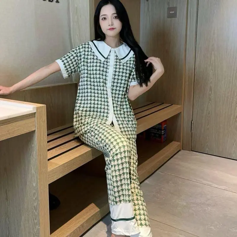 PIYAMA CP ( KODE B )  Baju Tidur Wanita Pendek Celana Panjang Motif Busui Kancing  Premium Motif Lucu