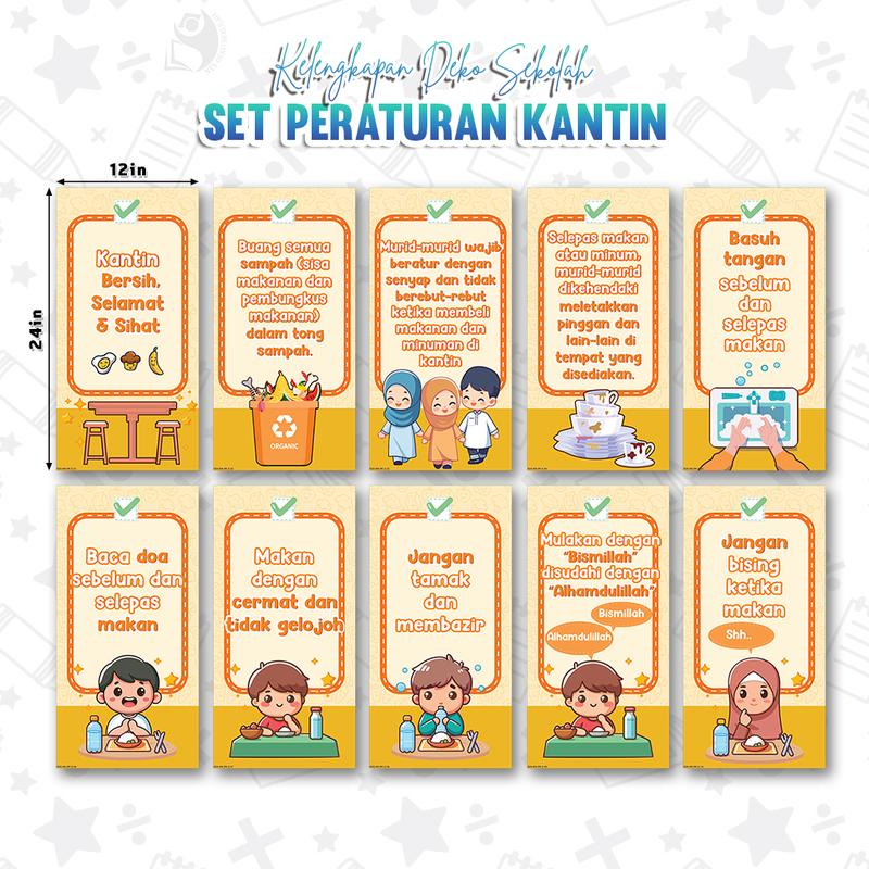 SET PERATURAN KANTIN CANTEEN RULES TEBAL KALIS AIR KECERIAAN set-peraturan-kantin-canteen-rules-tebal-kalis-air-keceriaan