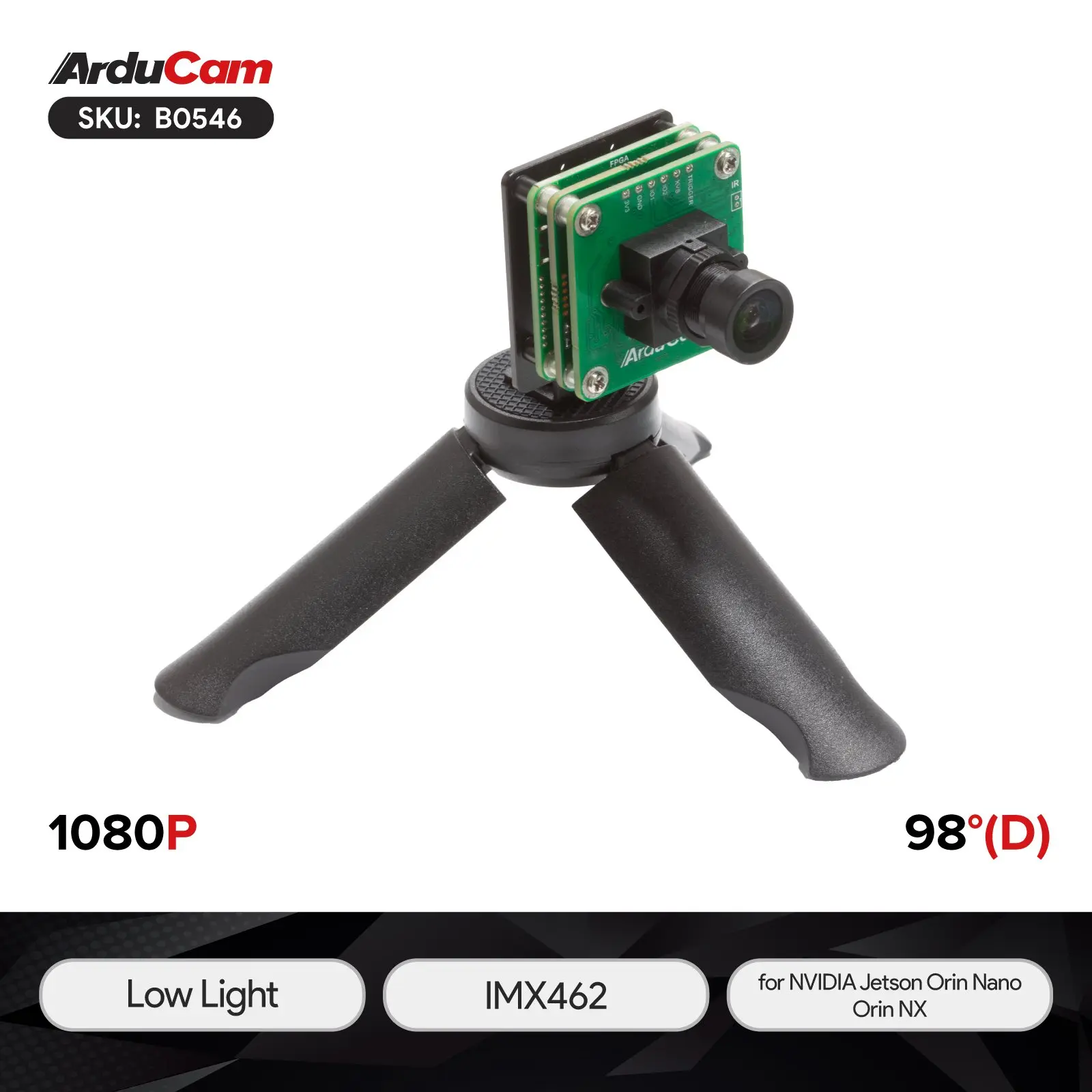 Arducam xISP Darksee 2MP Low Light MIPI Camera Pre-tuned ISP untuk SBC B0546A
