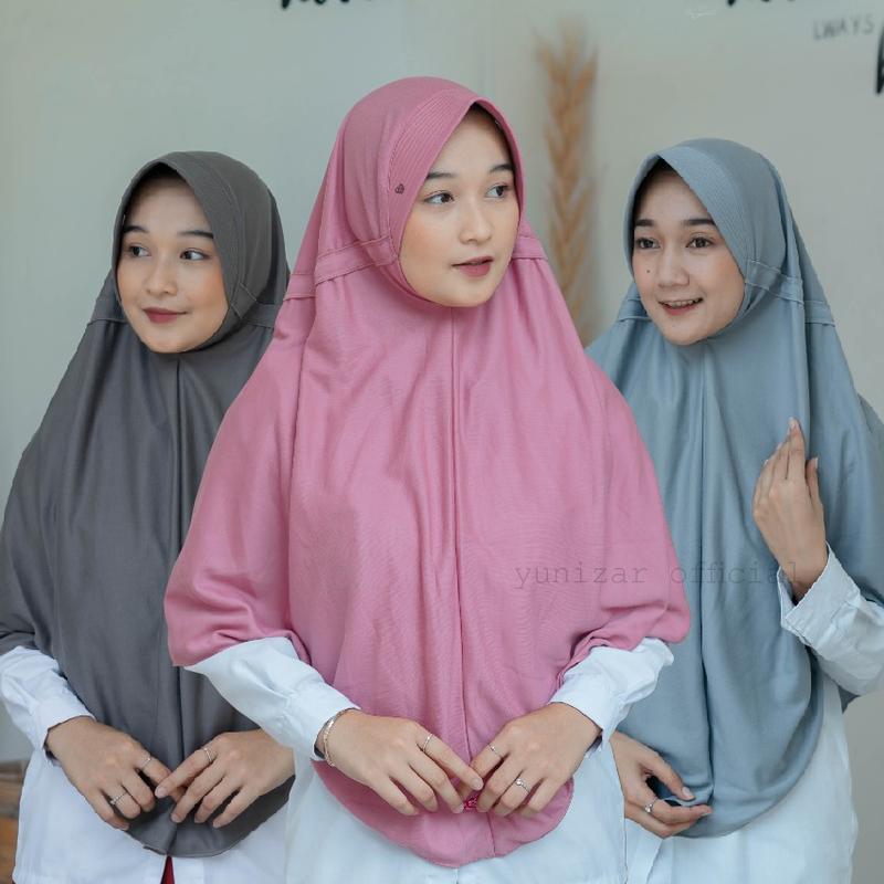 YUNIZAR jilbab instan PREMIUM (Dewasa & Remaja) model serut pinggir tertutup 0