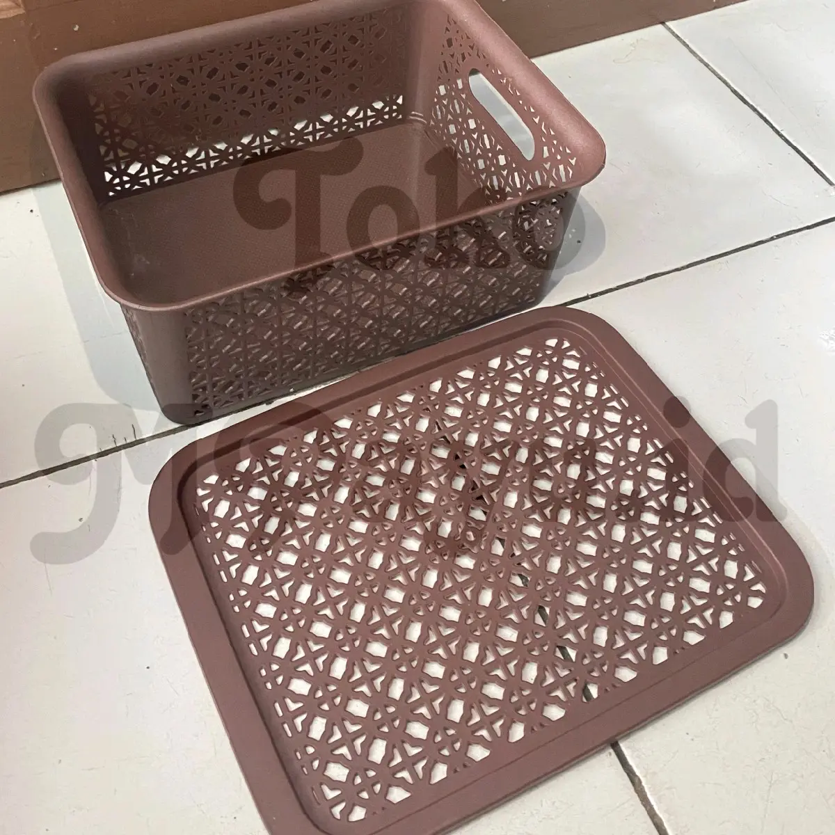 Grosir 1 Lusin (12 pcs) Fortuna/Selvy Keranjang Serbaguna Plastik + Tutup