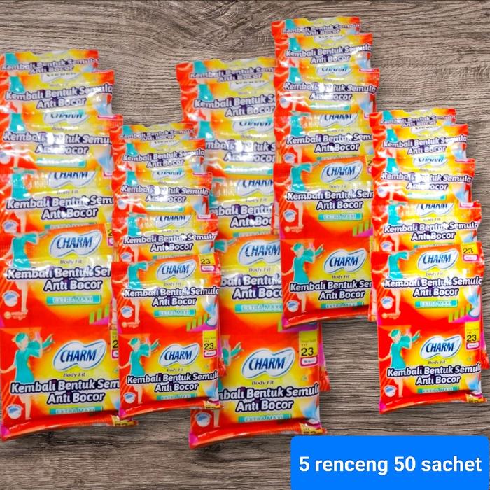 Charm Renceng Promo Charm Pembalut 5 Renceng 50 Sachet - Paket Hemat untuk Kebutuhan ...