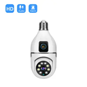 Kamera Pengawasan V380 CCTV Home 5MP Wifi Sistem Keamanan Cerdas Monitor Bayi HD Night Vision Camera Lens Jam