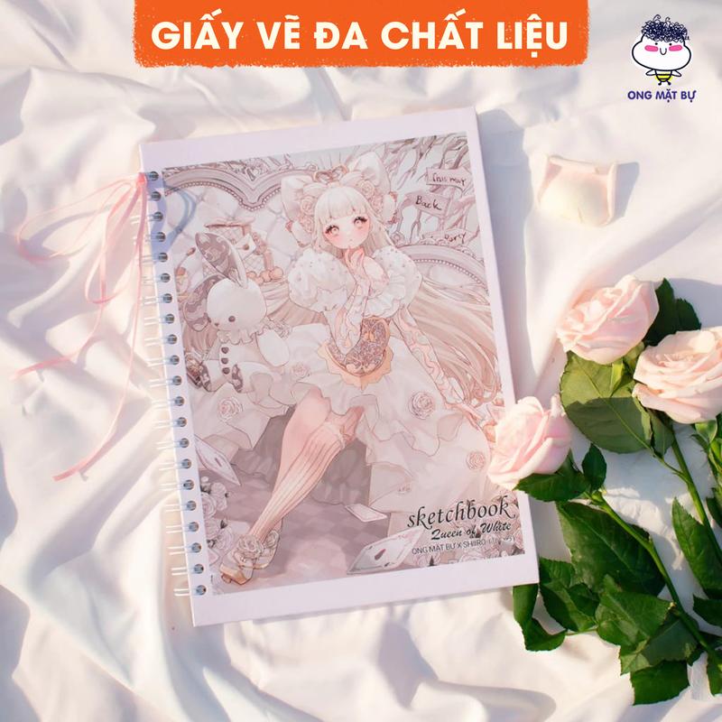Sổ Vẽ Đa Chất Liệu Ong Mặt Bự - Sổ Phác Thảo Shiiro - Lỗi 1 Đổi 1 - Sketchbook Không Kèm Tài Liệu Vẽ