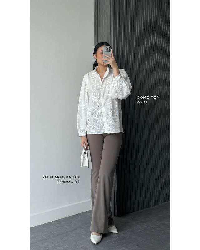 Product Introduction of Outfitone - Celana Panjang Highwaist Flare Pants - Highwaist Kulot Cutbray 1