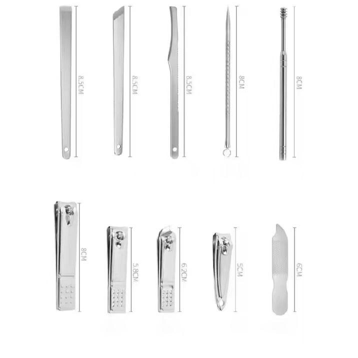 Product Introduction of 19 piece set leather nail Clipper Set Nose trimmed nail clippers eyebrow press for neckline pick accessories plus luxury nursing tools multi-function 2