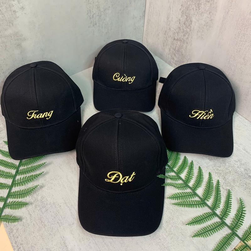 Mũ Lưỡi Trai Thêu Tên Nón Kết Thêu Tên Riêng Unisex Nam Nữ MN17