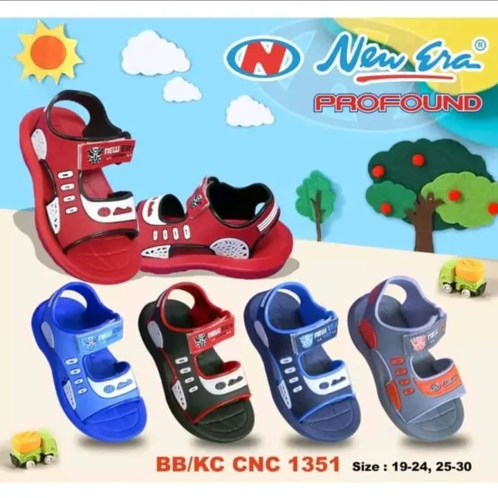 Sandal Bayi Anak Laki Laki Sandal New era baby Terbaru Usia  1 2 Tahun Terbaru Sandal Karet Tali Belakang Laki-Laki