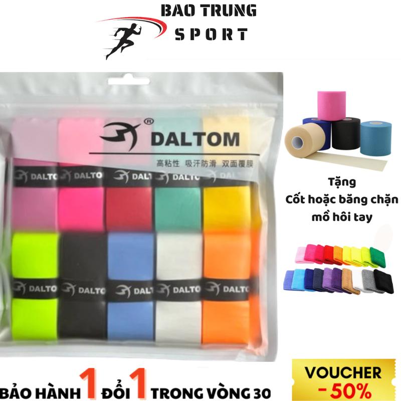  COMBO Quấn Cán Daltom 2 Lớp Quấn Vợt Pickleball,Cầu Lông,Tennis Êm Tay,Bám Tay,Thấm Hút Mồ Hôi 