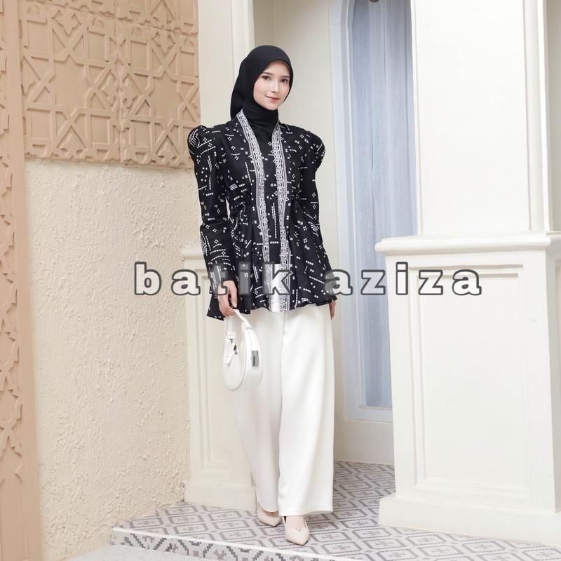 Atasan Batik Modern Wanita Kutubaru Modern Wanita Blus Kutubaru Rinjani Bahan Katun by Batik Aziza 5