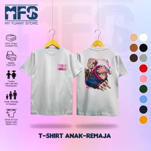 MYFUNNYSTORE - Kaos Anak-Remaja Itadori Yuuji x Sukuna Jujutsu Kaisen | Cotton Combed 30s | Laki-laki Usia 1-17 Tahun