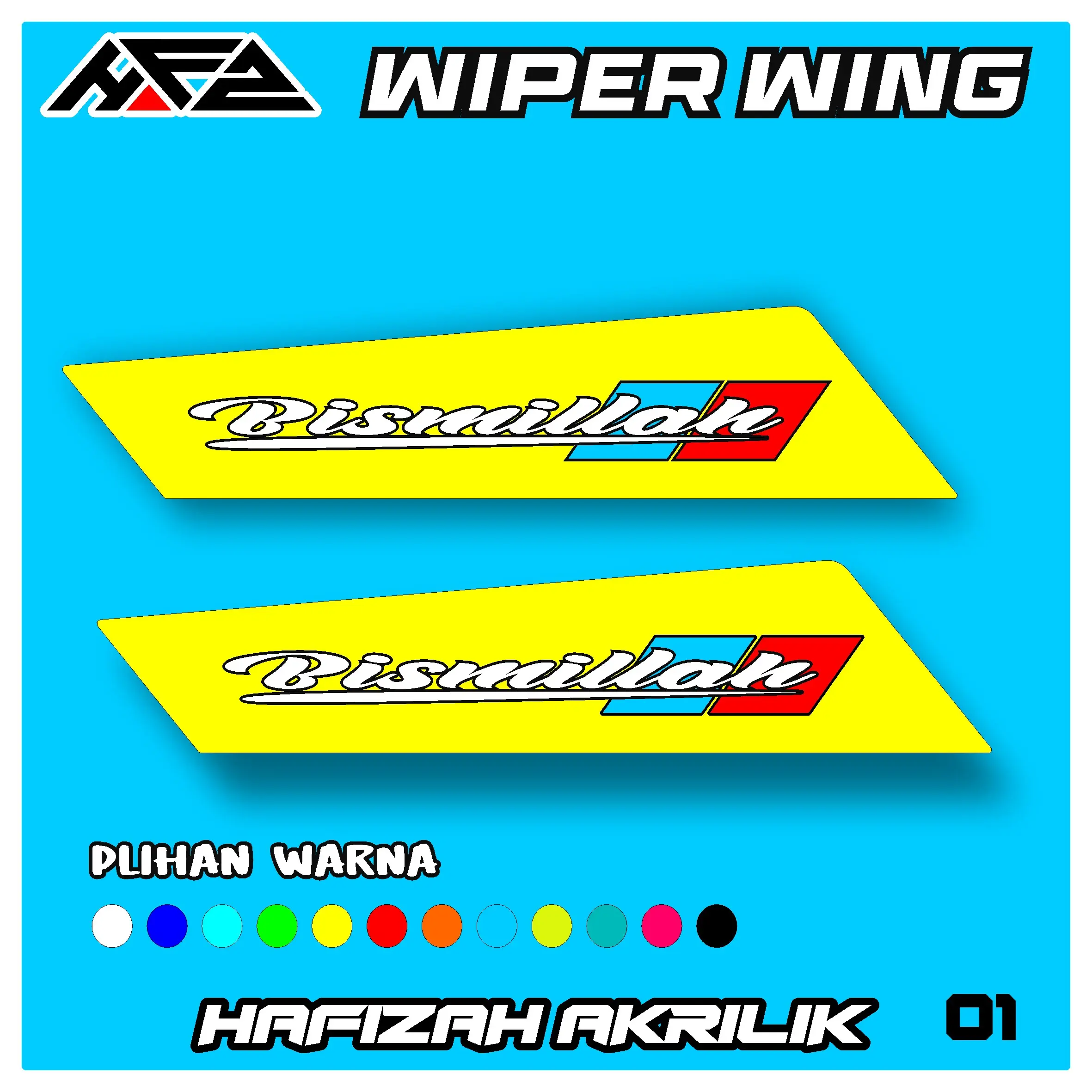 variasi wiper wing mobil truk dan pick up banyak pilihan warna kode01