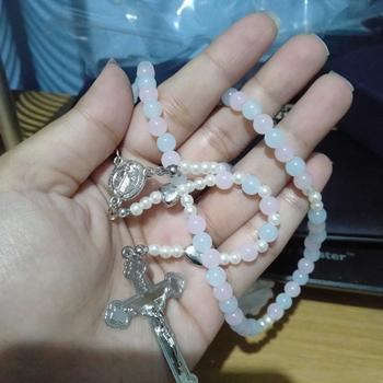 Product Review of Beads Wonder Faith Rosario | Rosario 50x Kali Salam Maria | Rosario 77x Kali Bapa Kami | Rosario Gelang Blue Pink from c** 1