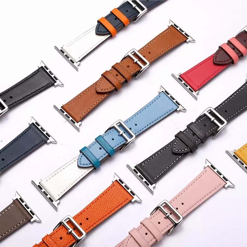 Dây đeo bằng da cho Apple Watch Ultra 2 Thích hợp cho các mẫu 49mm 44mm 45mm 41mm 40mm 42mm và 38mm Vòng đeo tay Correa Phụ kiện Dây đeo cổ tay Tương thích với Dòng đồng Đồng Hồ Apple 9 8 7 6 5 4 3 2 1 và SE
