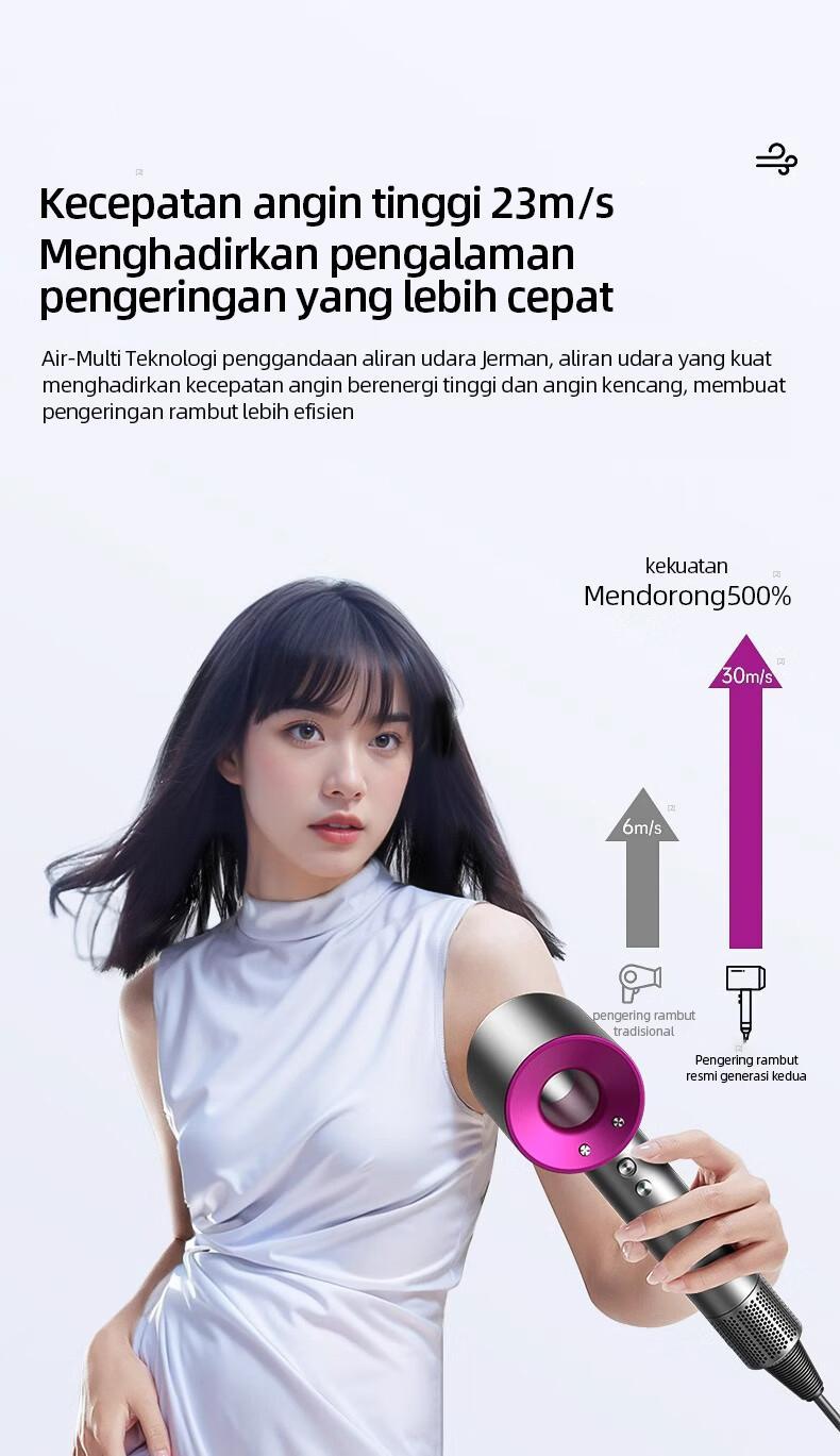 【COD Dr Flash】 ion negative Pengering Rambut Dryer 110.000 Putaran Kecepatan Tinggi - Hairdryer 1600w 5 1 hair