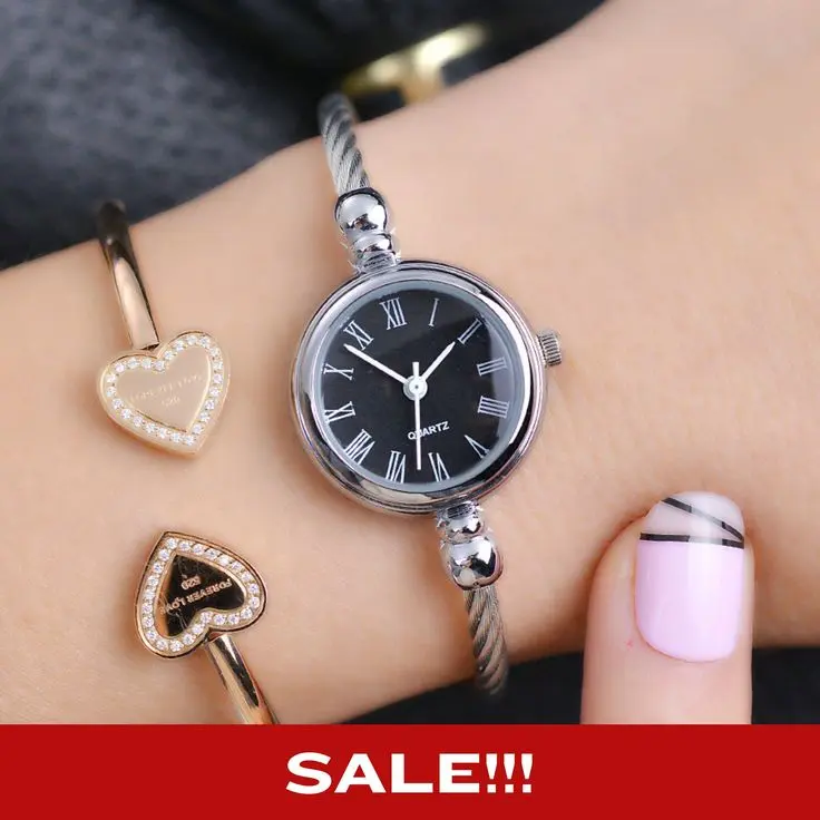 Jam tangan Rantai Analog Wanita Kecil Model Gelang Anak Remaja 2